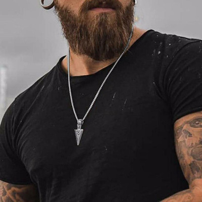 Whitechimes Arrow & Owl Ring for Men and Boys Stylish Biker/Party Wear Silver Stainless Steel Pendant