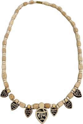 anilStore Radhe Wood Neclace Mala, Orginal Chandan Wood Mala Wood Pendant Set