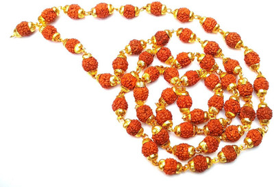 DIVINE SOUVENIRS Rudraksha cap mala Silver Wood Locket
