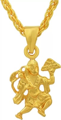 Euphorium Bajrangbali Pawan Putra Hunuman Gold-plated Brass Pendant Set