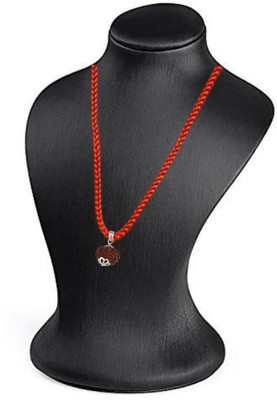 HAPPY CREATION Purest 7 Mukhi Rudraksha with Pendant from Nepali Original Certified by Lab Silver Brass Pendant Set