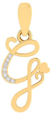 Diamtrendz Jewels BIS Hallmarked Pure 925 Sterling Silver Gold Plated Letter G Gold-plated Cubic Zirconia Sterling Silver Pendant