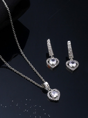 YELLOW CHIMES Alloy White Jewellery Set(Pack of 1)