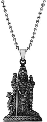 AFH South Indian Lord Murugan Kartikeya VEL Grey locket with stainless Steel Chain Metal Pendant