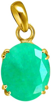 Suruchi Gems & Jewels Emerald (Panna) 9.25 Ratti or 8.50 Ct Gemstone For men and women Five Metal Gold-plated Alloy Pendant