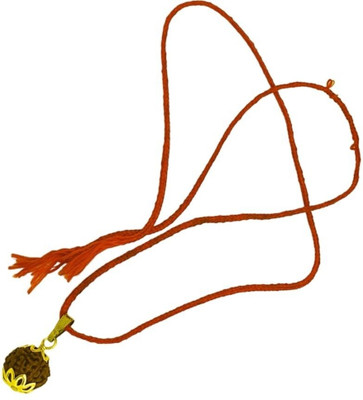 AstroVidhanart 7 Mukhi Rudraksha Seven Face Rudraksha Nepali Rudraksha Code:1 Gold-plated Wood Pendant Set