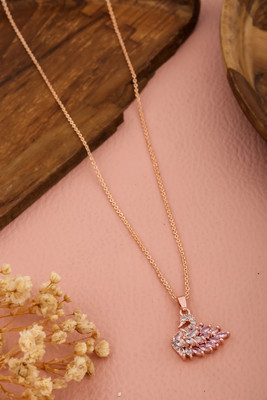 Temora Cubic Zirconia Rhodium Plated Alloy Chain Set