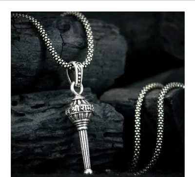 Floky Hanuman Gada Pendant for Men and Women, Evil Protector Hanuman Sterling Silver Stainless Steel Pendant