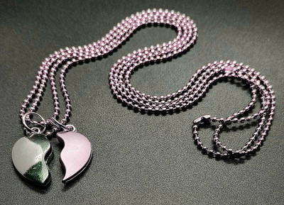 Dynamic Retail Global Rhodium Stainless Steel Locket Set
