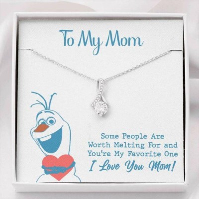 Rakva Gift Mom Necklace, Mom Worth Melting For Alluring Beauty Necklace Gift For Mom Rhodium Zircon Sterling Silver Pendant Set