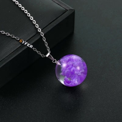 Syfer Purple Cloud Necklace/Pendant for girl and Women Silver Stainless Steel Pendant