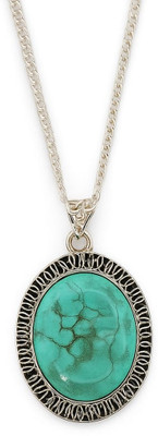 Ceylonmine01 Turquoise Pendant for Women & Men Style Elegant Design with Premium Quality Silver Turquoise Stone Pendant