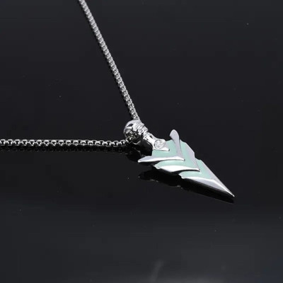 Whitechimes Radiam Arrow Alloy Pendant with Stainless Steel Box Chain for Men & Boy Silver Silver Pendant Set