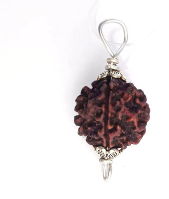 eCraftOdisha natural lab certified 1ek mukhi gol dana rudraksha bead in Silver pendant. Beads Wood Pendant