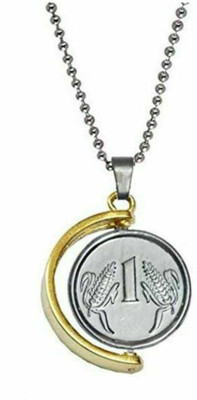 Bhimraj Hanicrafts One Rupee Coin Gold & Silver Color Anjaan Locket With Chain Silver Copper Locket Set