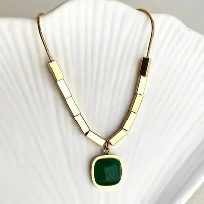 Ditya 11:11 Heart Gold-Plated Chain Necklace for Women Gold-plated Stainless Steel Locket Set