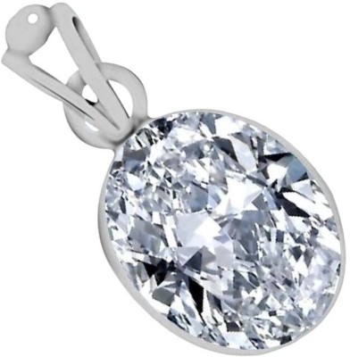 Chopra Gems Most Demanded & Beautiful American Diamond Zircon/Zirconia Stone Pendant Silver Zircon Brass