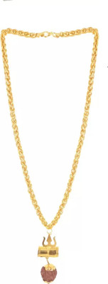 OFBOSMI 1 gram Pendant set With chain “20” Inches for man and boy New design new year Gold-plated Plated Copper Chain Set