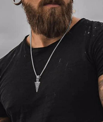 m a enterprises Black Silver Plated Metal Chain Set