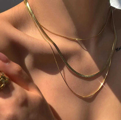 Shrija Enterprises TRIPLE LAYER SNAKE CHAIN Enamel Locket Set