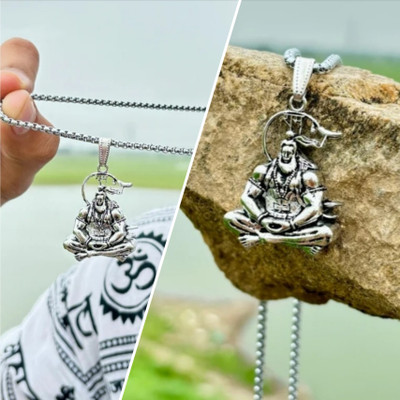 Vedansh Piyush Enterprises Stylish Silver Plated Hanuman Ji Pendant Sterling Silver Alloy Pendant