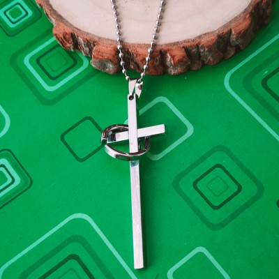 Sullery Christmas Gift Lord Holy Jesus Christ Crucifix Cross Locket Gold-plated Stainless Steel Pendant