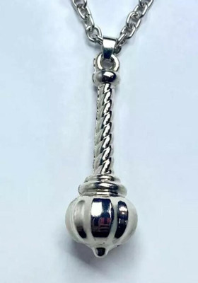 Armoise Hanuman Gada Silver Plated Pendant Stainless Steel, For Boys And Girls Sterling Silver, Rhodium Stainless Steel, Metal, Alloy Locket