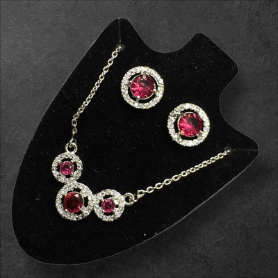 Charms ANTI-TARNISH STERLING SILVER SILK CHAIN NECKLACE FOR WOMEN & GIRLS Alloy Locket Set