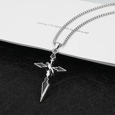 Rgulus Pendant For Men | Men chains | Boys Chain Locket | Cross Locket Rhodium Alloy Pendant