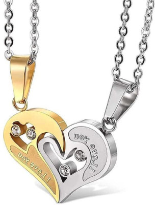 Animated F 400_JSE-yllow pendant Titanium Cubic Zirconia Stone Pendant Set