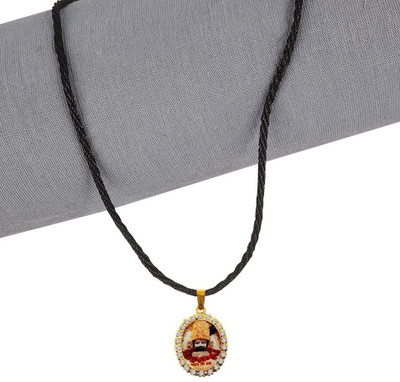 Teeragaj F 62_JS khatu shyam pen-d Gold-plated Stone Pendant Set
