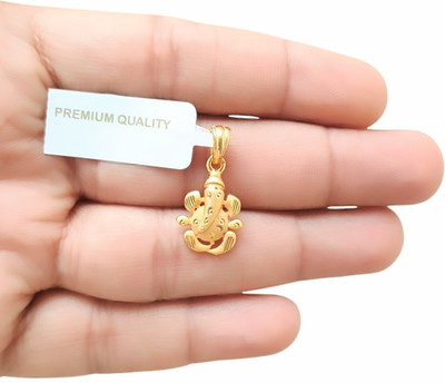 SAPNAPALACE GANPATI BAPA GOLD TINY SMALL SIZE PENDANT Gold-plated Brass Locket