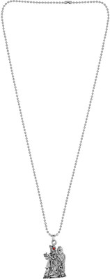 PLACIDO Pendant Locket Stylish, Fancy Silver Cubic Zirconia Stone Pendant Set