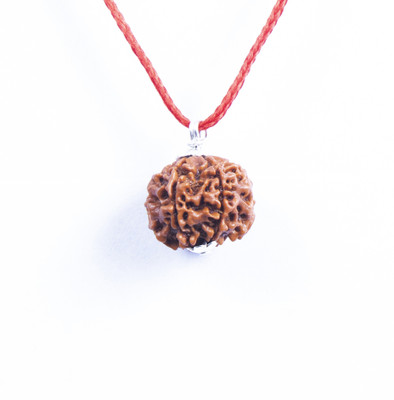 TODANI JEMS Natural 7 Mukhi / Mukha Seven Face Nepali Energised Lab Certified Rudraksha Silver Wood
