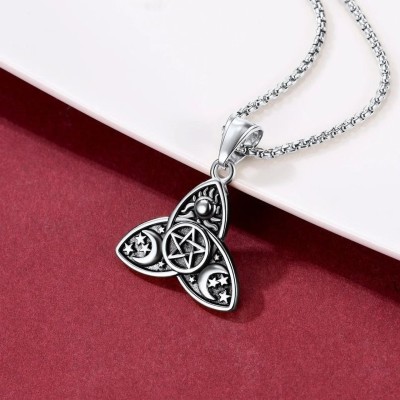 pasu fashion Sterling Silver Stainless Steel Pendant Set