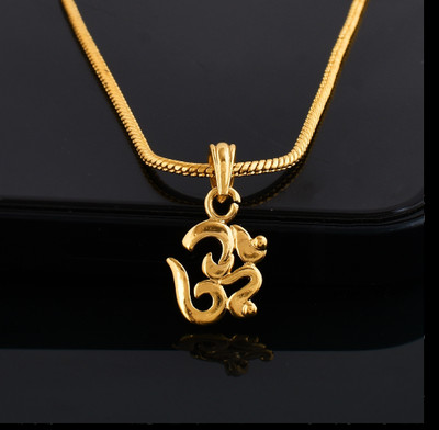 NAVYA ART ganesh chain for men Gold-plated Brass Pendant Set