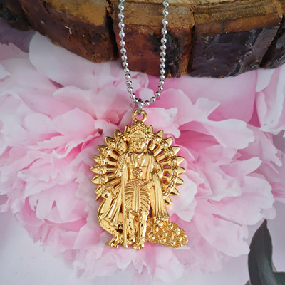Sullery Kumara Kumaraswami Subrahmanyam Locket With Chain Gold-plated Metal Pendant