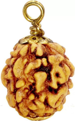 Jewelswonder 3Mukhi /Three Faced Rudraksh Original & Certified Rudraksha for Men and Women Wood Pendant