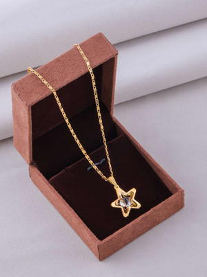 Divastri Gold-plated Brass Pendant Set