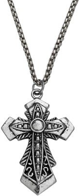 Shiv Jagdamba Religious Stylish Jesus Cross Pendant Necklace Rhodium Zinc, Metal Pendant