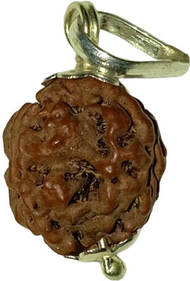 Beautum ORIGINAL 2 MUKHI NEPALI NATURAL RUDRAKSHA WITH METAL CAPPING Wood Pendant