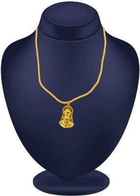 AllenDazzy Shree ram Jaap Damru locket for boys With Chain Best Gift to Loved Ones Gold-plated Brass, Alloy Pendant