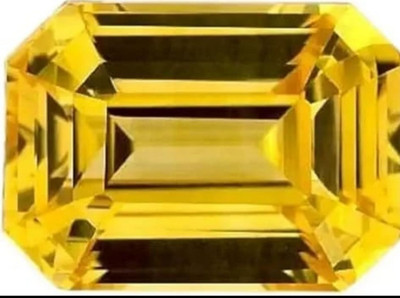 RS GEMS RS GEMS Ratti 7.15 Carat Natural Shappire Pukhraj Gemstone For Rashi Ratan Sapphire Stone