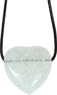 CRYSTU Original Clear Quartz Crystal Stone Heart Shape Pendant/Locket For Men & Women Quartz Crystal Locket