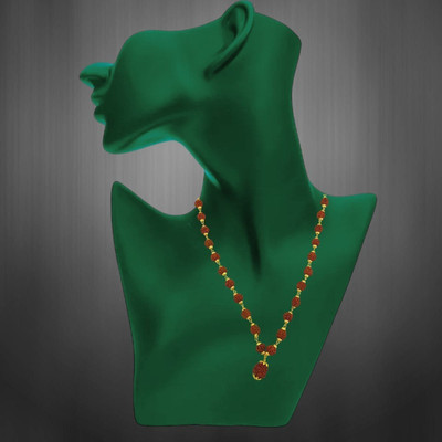 urbanzebra Most Demanded Bhagwan Mahadev Dotted Locket Pendant With Mala Gold-plated Beads Brass, Alloy Locket Set