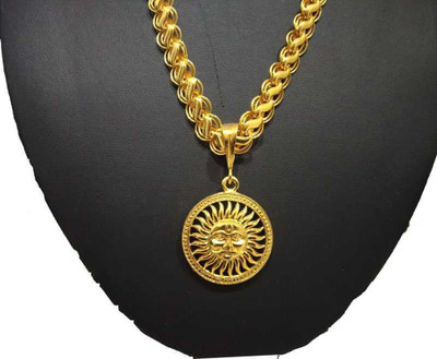 OFBOSMI 1 gram Pendant set With chain “20” Inches for man and boy New design new year Gold-plated Plated Copper Chain Set