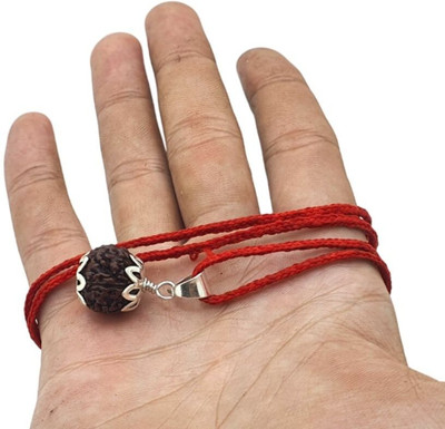 HAPPY CREATION 7 Mukhi Nepali Rudraksha Seven Face Rudraksh Silver Wood Pendant