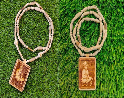 Green Spiritual Wood Pendant