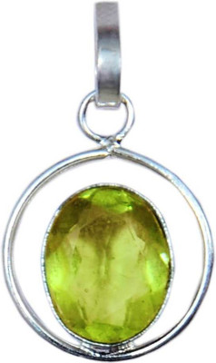 Takshila Gems Natural 7 Carat Peridot Pendant Lab Certified Peridot Locket for Unisex Peridot Stone Locket