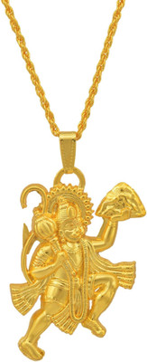Armoise Brass Gold Bajrang Bali pendant Women temple jewellery latest Gold-plated Alloy Pendant